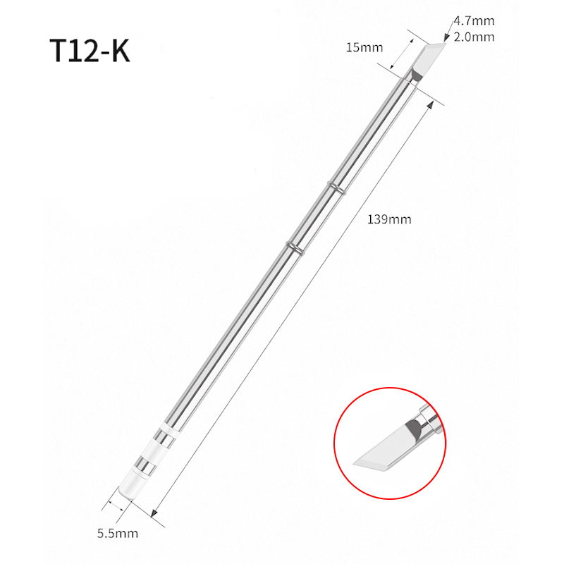 Mũi hàn dao t12 mũi k loại tốt 80w