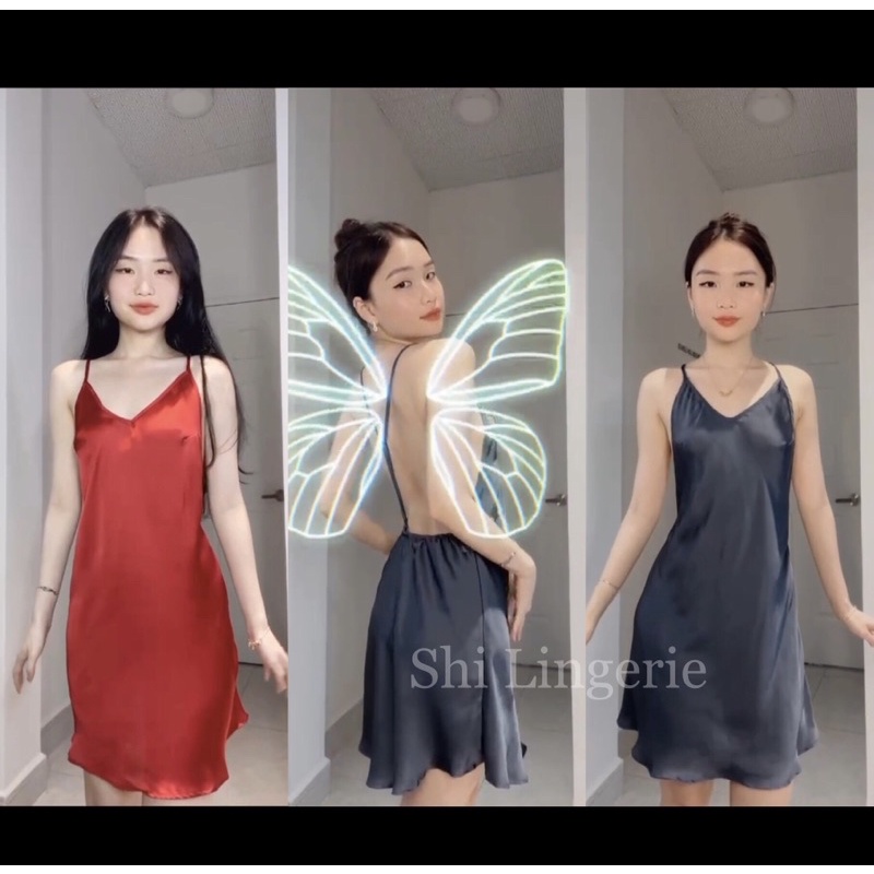 Váy ngủ hở lưng chữ Y [Shi.Lingerie]
