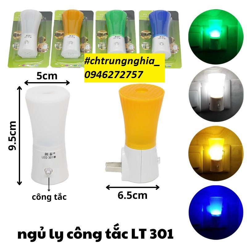 Đèn ngủ Ly LED 0.1W siêu tiết kiệm điện