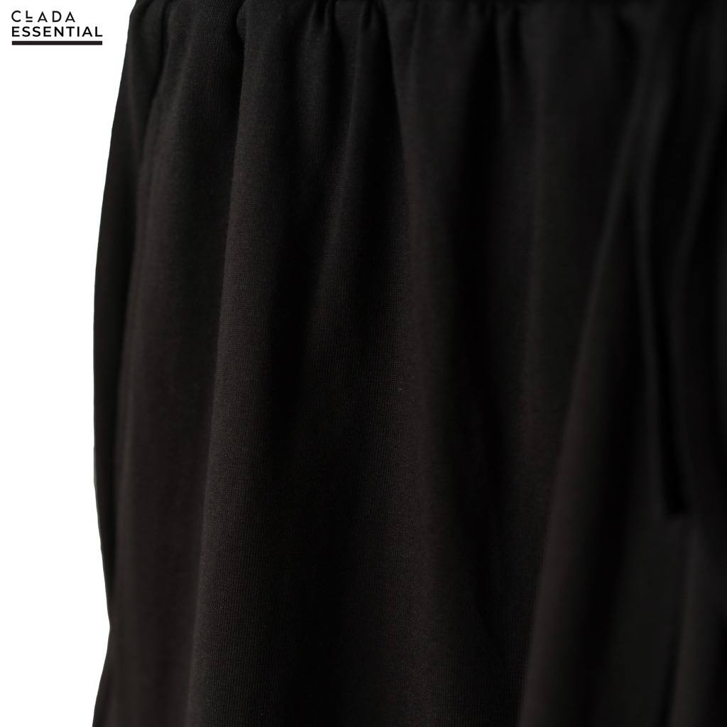 Quần Sweatshirt Shorts Big Size Cotton CLADA Essential - Đen