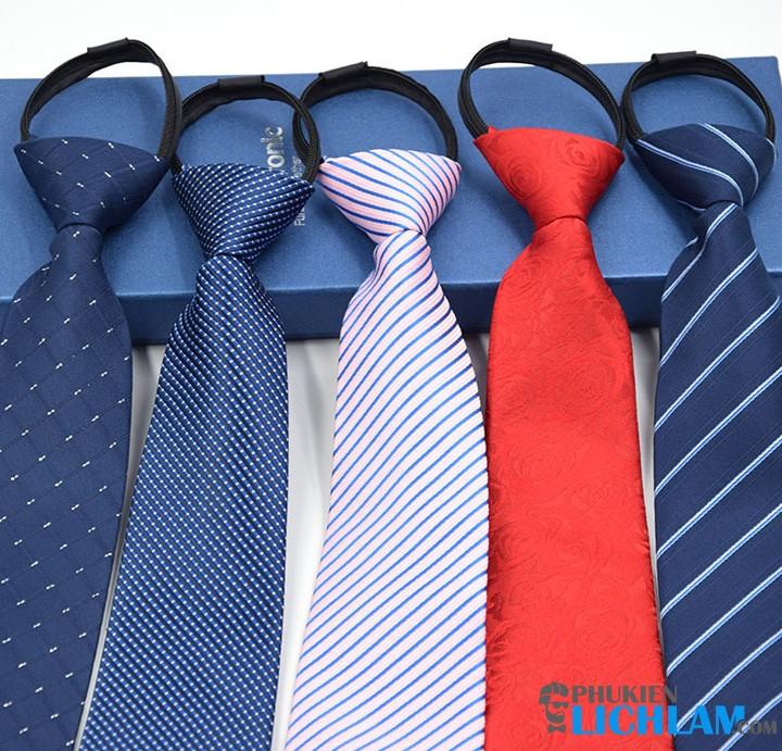 [HCM]Cà vạt nam thắt sẵn bản lớn chất liệu lụa cao cấp