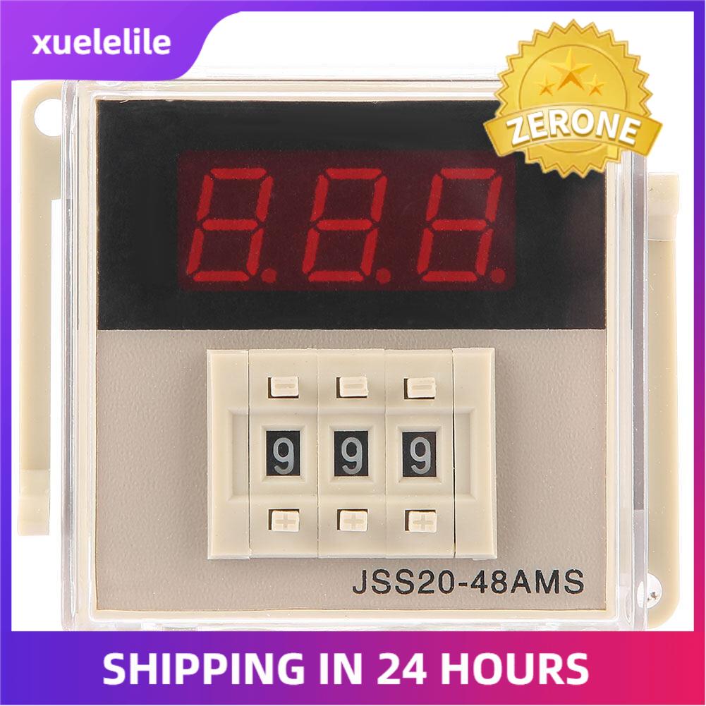 JSS20-48AMS Power On Delay Timer Relay Digital Display 1-999S AC 220V