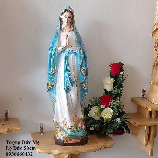 TƯỢNG ĐỨC MẸ LỘ ĐỨC (Lourdes) 50CM TƯỢNG CÔNG GIÁO COMPOSITE