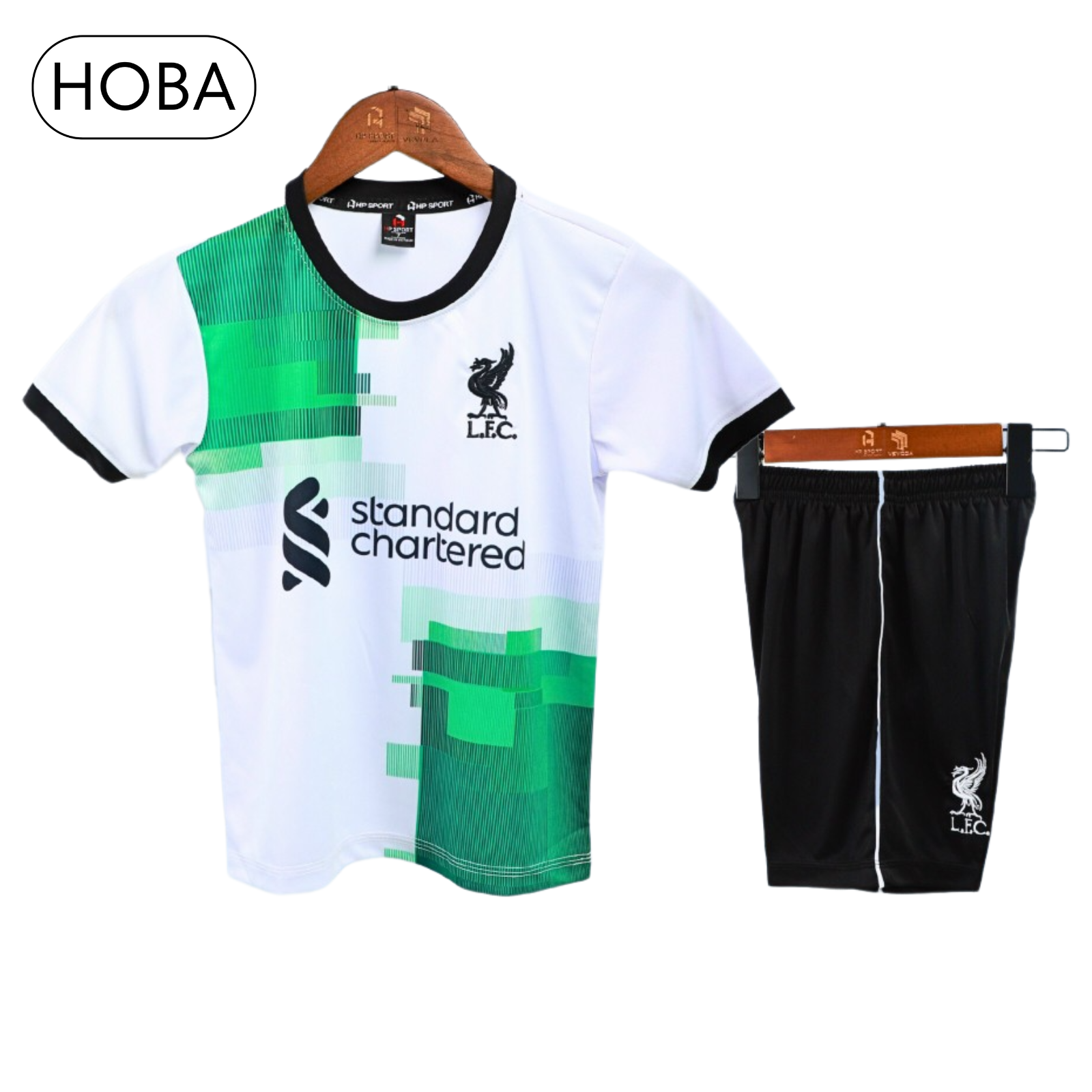 Children's football jersey set kids football soccer jerseys club football jersey Green White