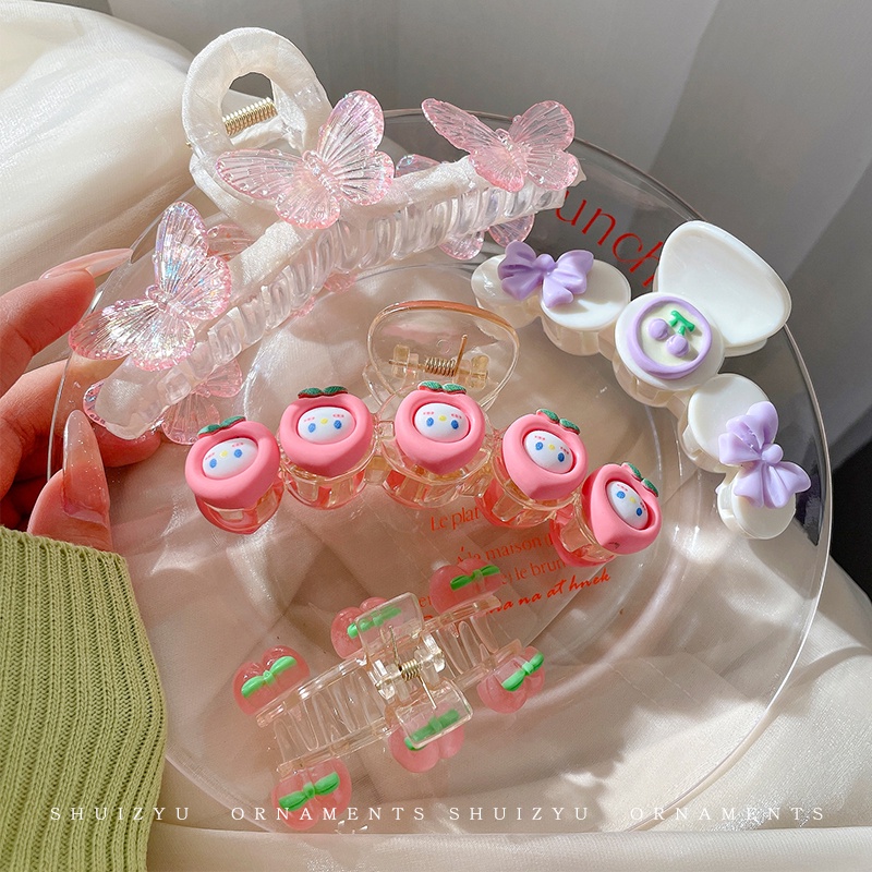 Kẹp Tóc Nơ Bướm Ren Hoa Hàn Quốc Cho Nữ