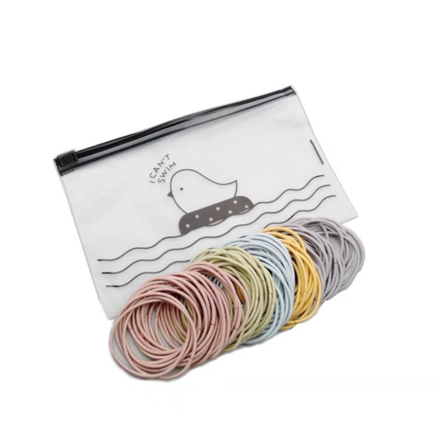 Set Dây Cột Tóc Nhiều Màu Basic 90-100 dây, Chun Buộc Tóc Trơn Bền Kane