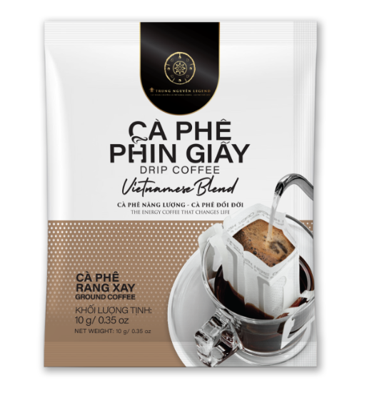 Trung Nguyên Legend Cà Phê Phin Giấy Vietnameses Blend – Gói Drip Coffee Gu Truyền Thống, Đậm Vị Việt