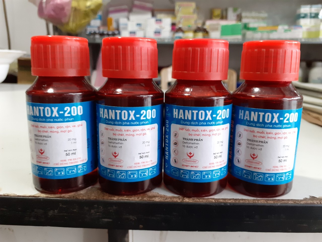 4 Lọ Thuốc Diệt Muỗi - Mạt Gà - HANTOX 200