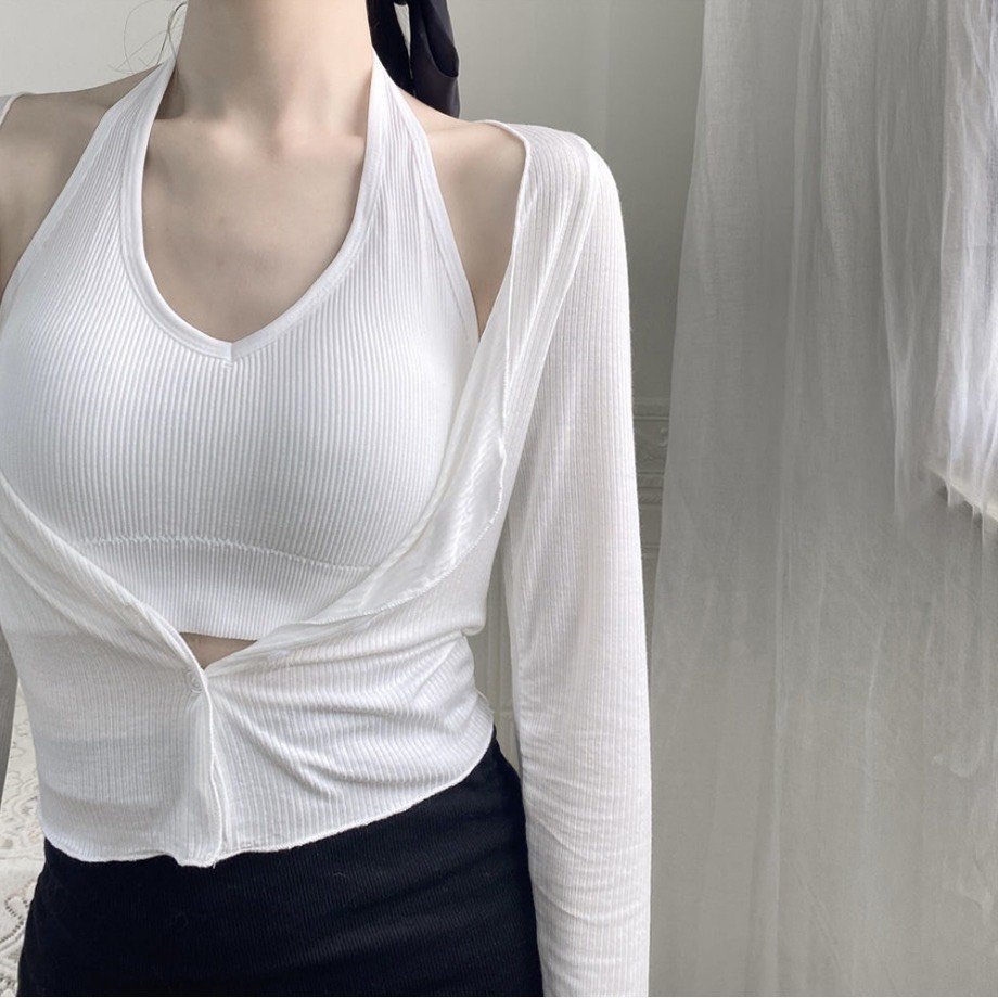 Áo Bra Nữ Kiêu Cổ Yếm Hở Lưng Dáng U Kèm Mút Ngực Siêu Hot YK2288