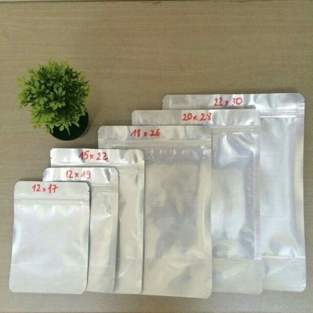 500gr Túi Zip Bạc đáy đứng, dày, xịn