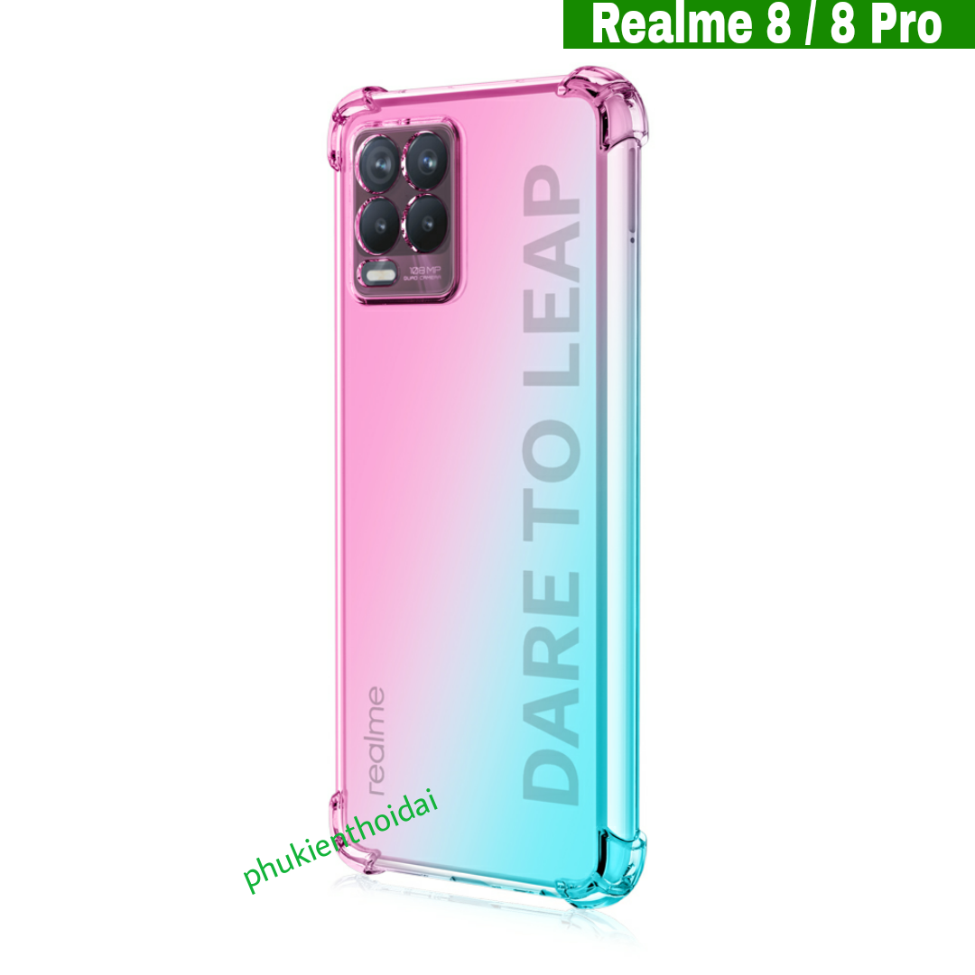 Ốp lưng Oppo Realme 8 / 8 Pro dẻo đa sắc lồi 4 góc chống sốc cao cấp