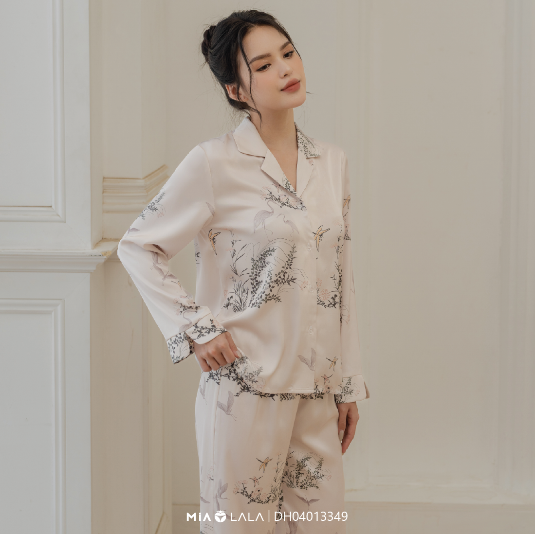 Bộ đồ mặc nhà lụa cao cấp MIALALA 3349 DH04013349
