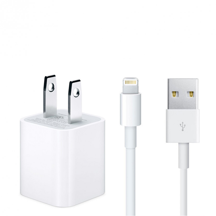 Bộ sạc cáp cho điện thoại Ip 5/5S/6/6S (Trắng)