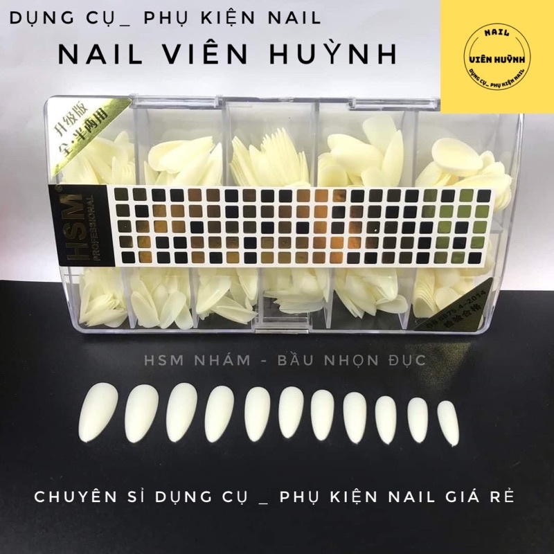 Móng úp nhám sẵn HSM form tròn nhọn ( form chuẩn loại 1 )