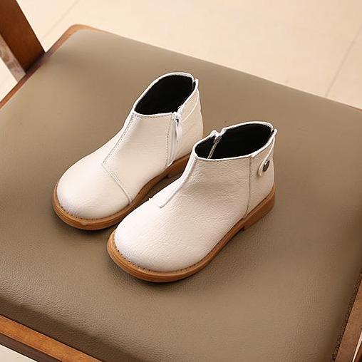 Bốt da cổ ngắn cho bé trai và bé gái