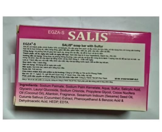 SALIS SOAP BAR 80G. XÀ PHÒNG Y KHOA