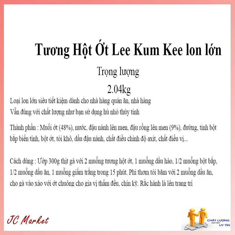 [HCM]Lee Kum Kee Tương Hột Ớt lon 2.04kg