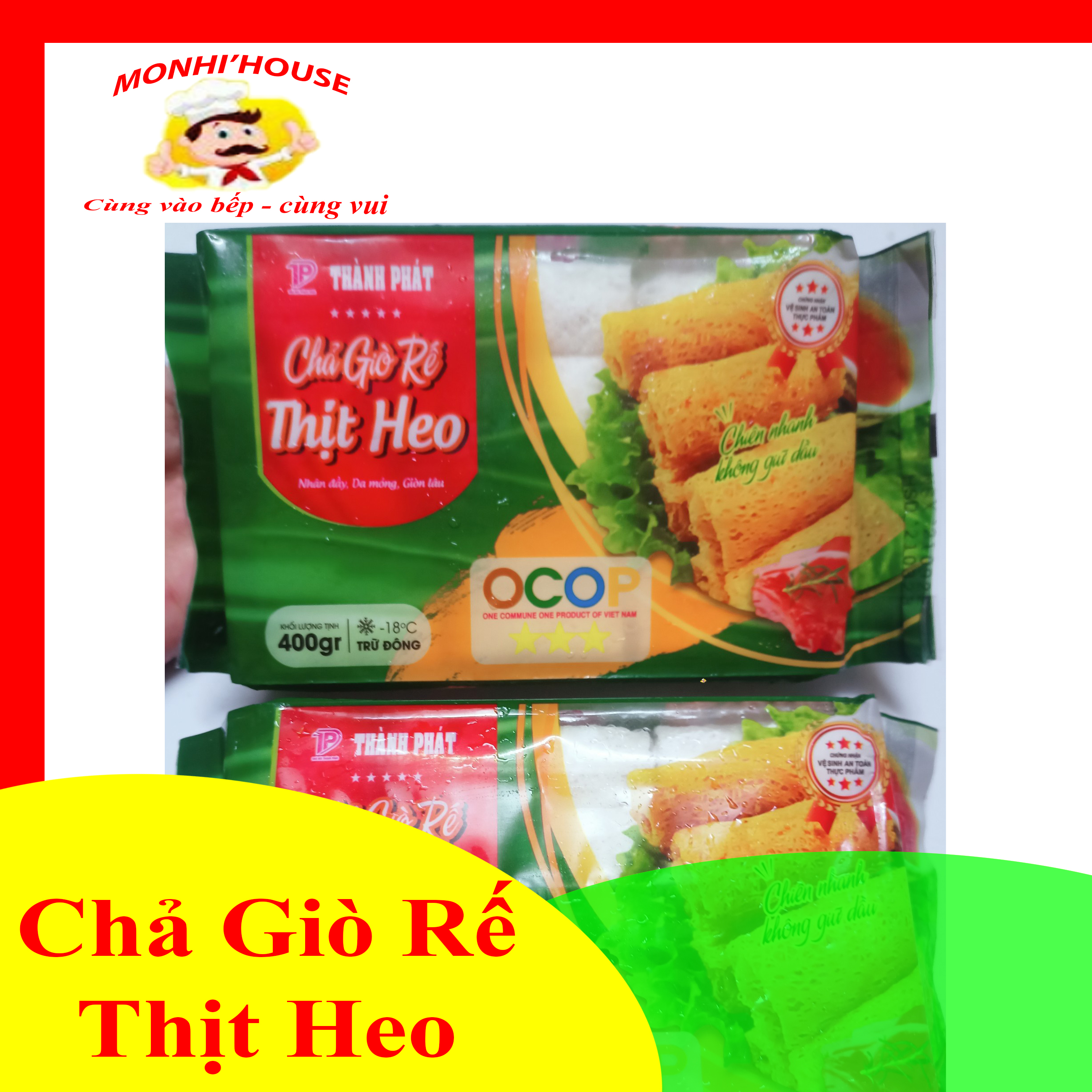 Gói 400g chả giò Rế Nhân Thịt thơm ngon