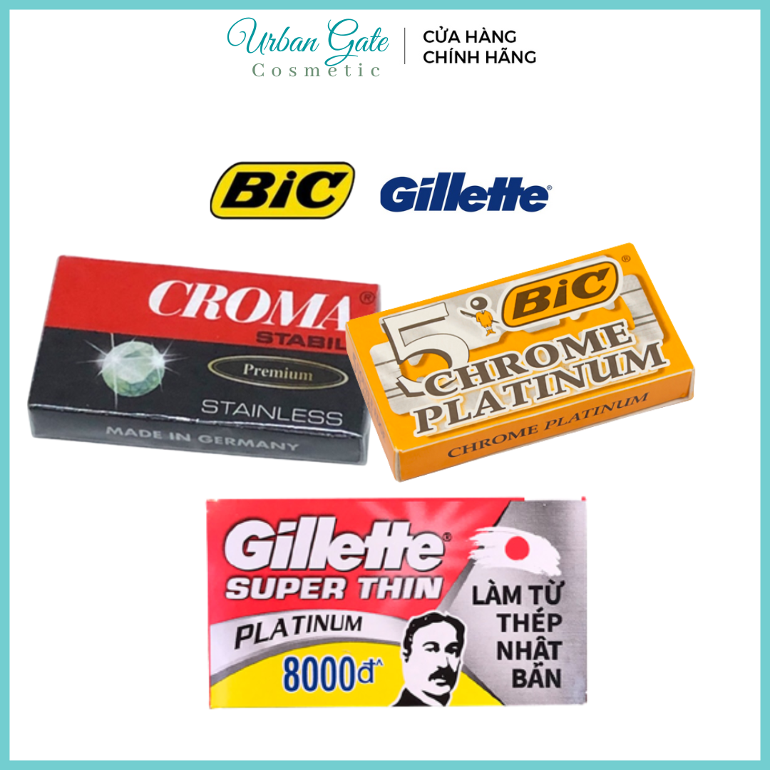 Razor Blade Bic Chrome platinum (Box 5 blades)/knife Lam Croma [box 10 Blade] box blade razor Gillette super thin 5 Blade