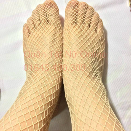 Quần tất lưới màu da