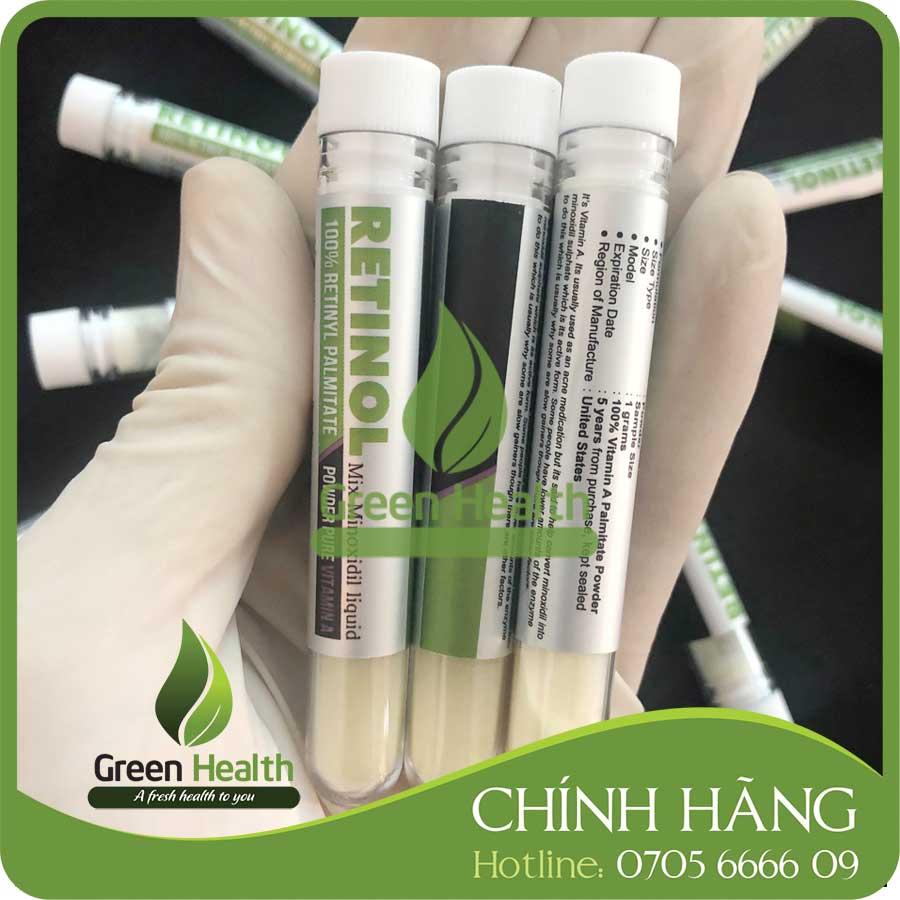 RETINOL Pha Vào Minoxidil 5%, 10%, Hỗ Trợ Nuôi Râu Tóc