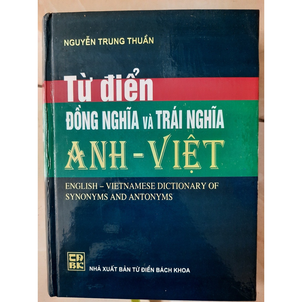 Sách - từ điển đồng nghĩa và trái nghĩa anh - việt