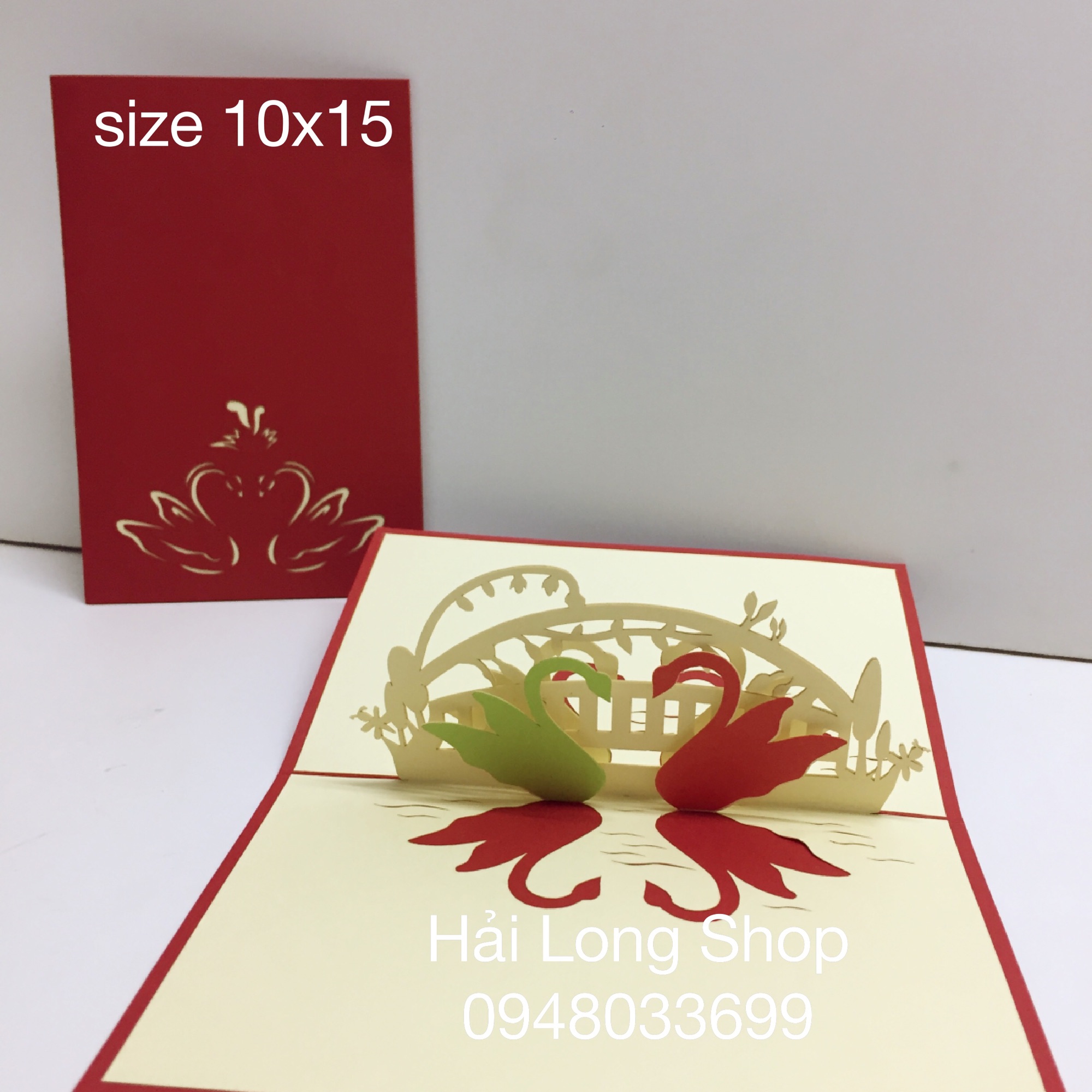 Cặp Đôi 10 ( Thiên Nga ) - Love - Thiệp 3D
