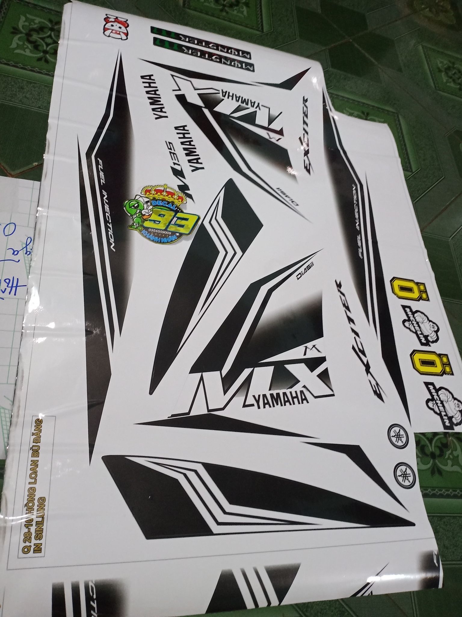 tem rời ex 2011.mx trắng đen ko bay màu