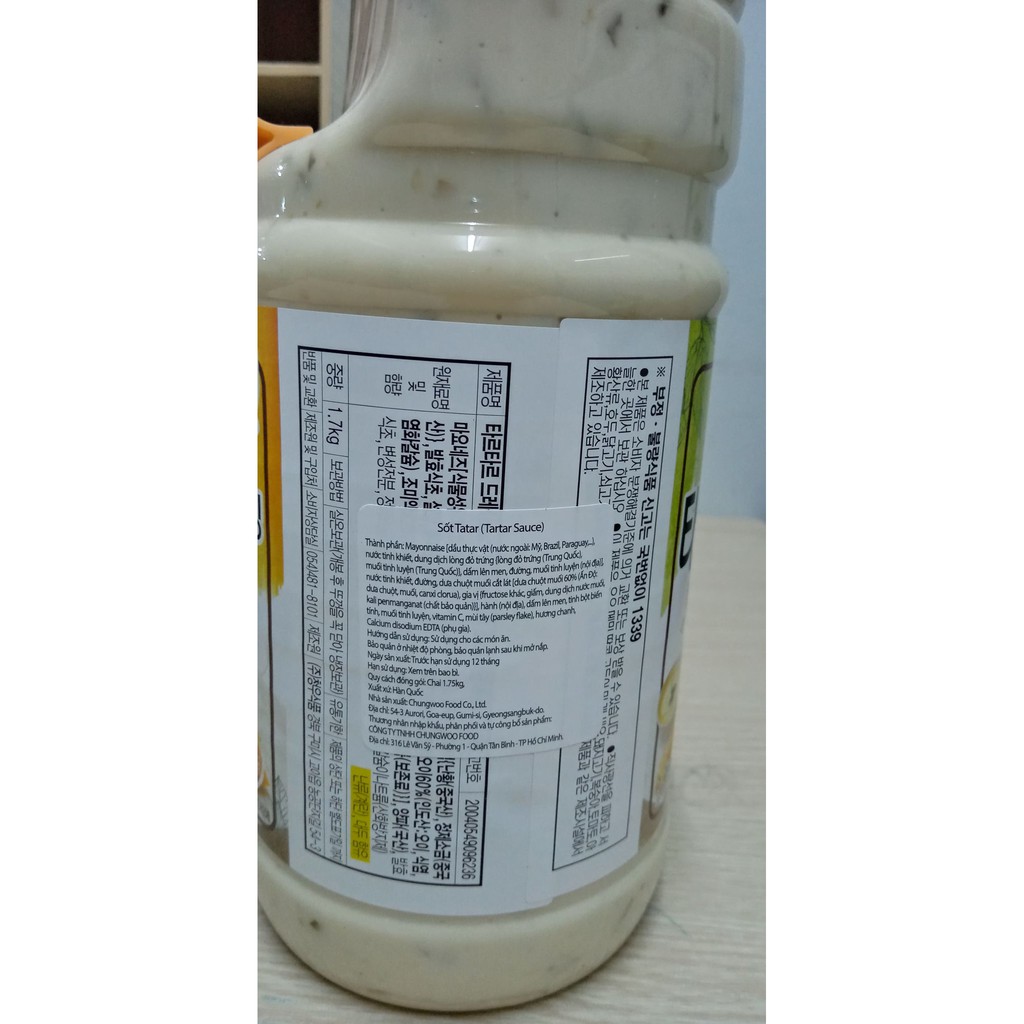 Sốt Tartar Hàn Quốc 1.75Kg - 타르타르 소스