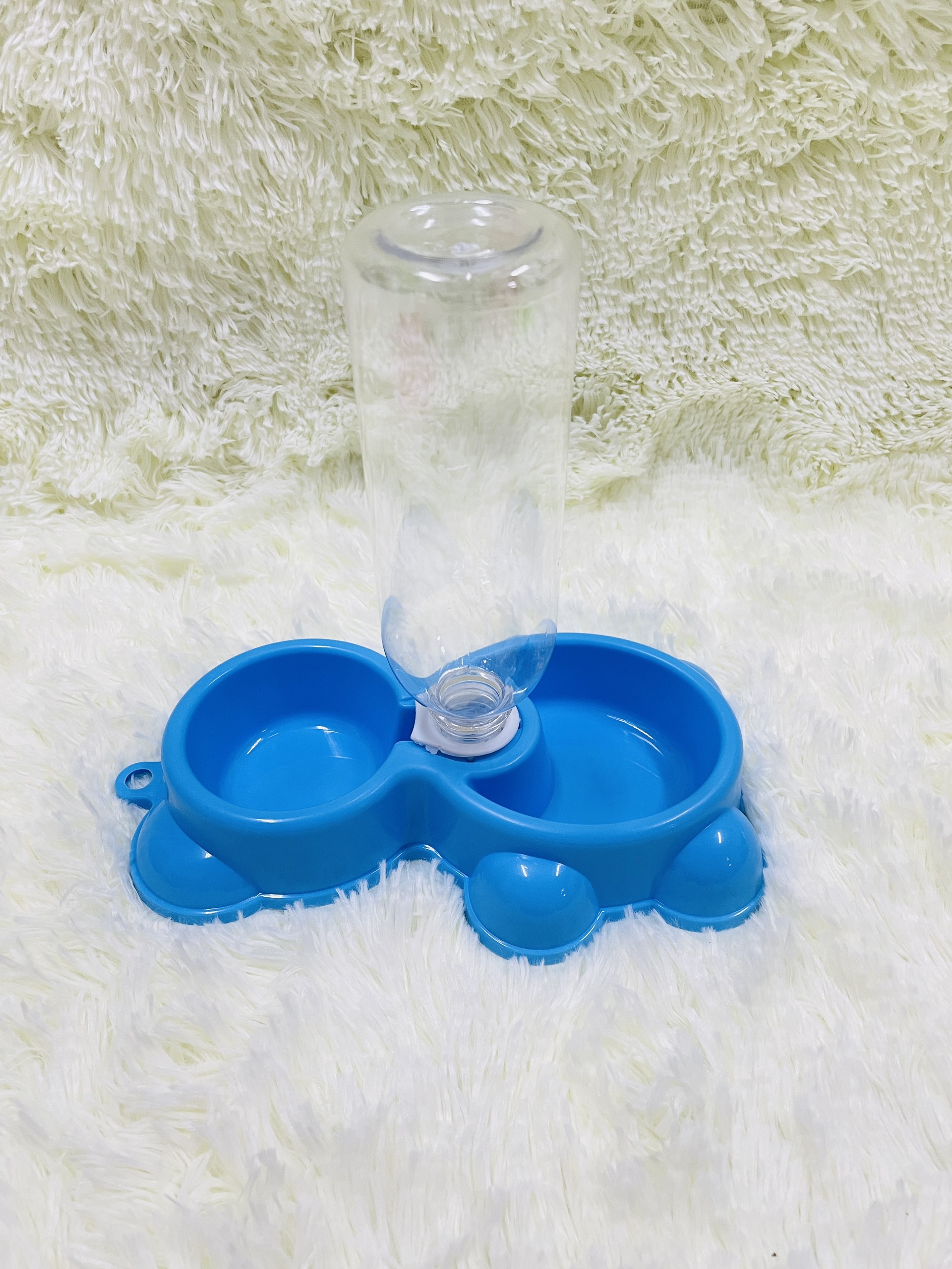 Bát ăn đôi Con Gấu cho Chó Mèo ( lựa chọn kèm bình hoặc không bình )