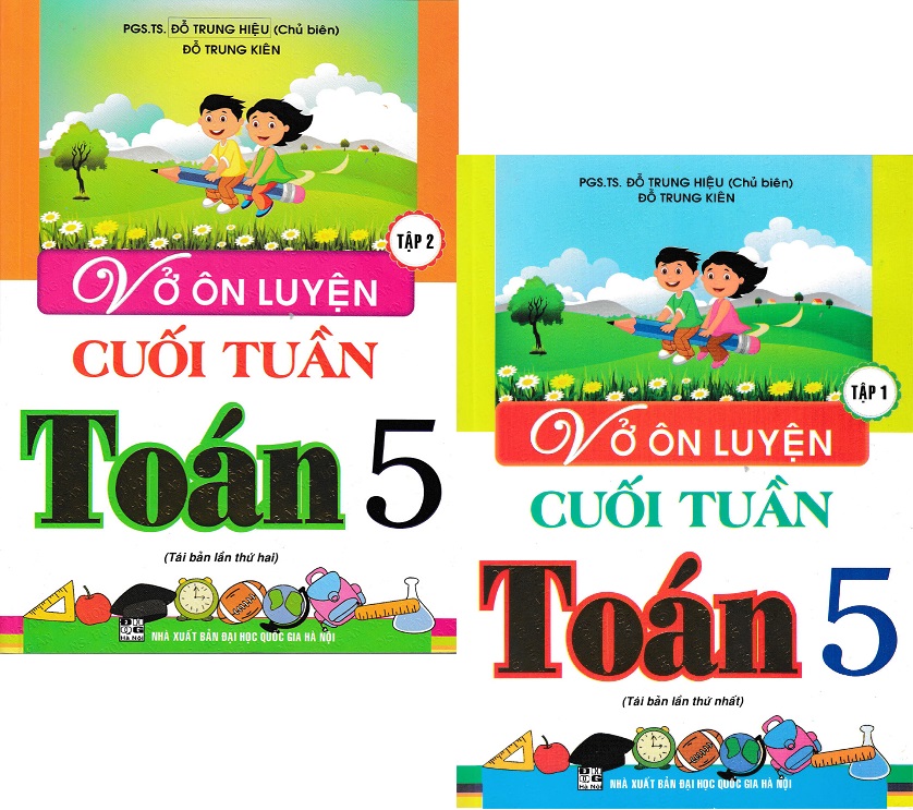 [HCM]Combo Vở Ôn Luyện Cuối Tuần Toán 5 - Tập 1 + Tập 2
