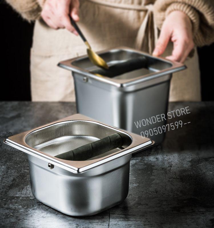 [HCM]Hộp đập bã cà phê inox 1kg