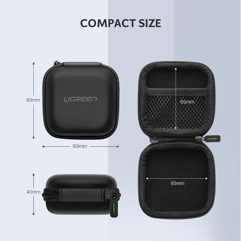 UGREEN Earbud Case Earphone Carrying Case Holder Headphone Mini Pouch Storage Bag for Wireless Wired Earbuds Airpods Model:40816