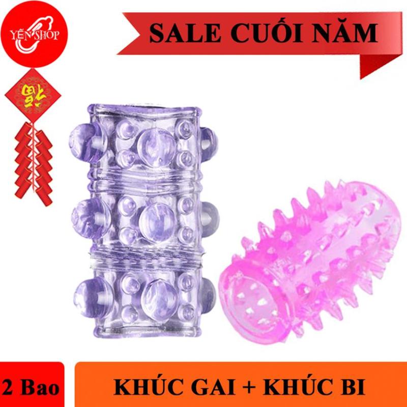 Combo bao cao su Đôn Dên khúc gai và bao cao su khúc bi tăng kích thước, kéo dài thời gian với gai to và bi to