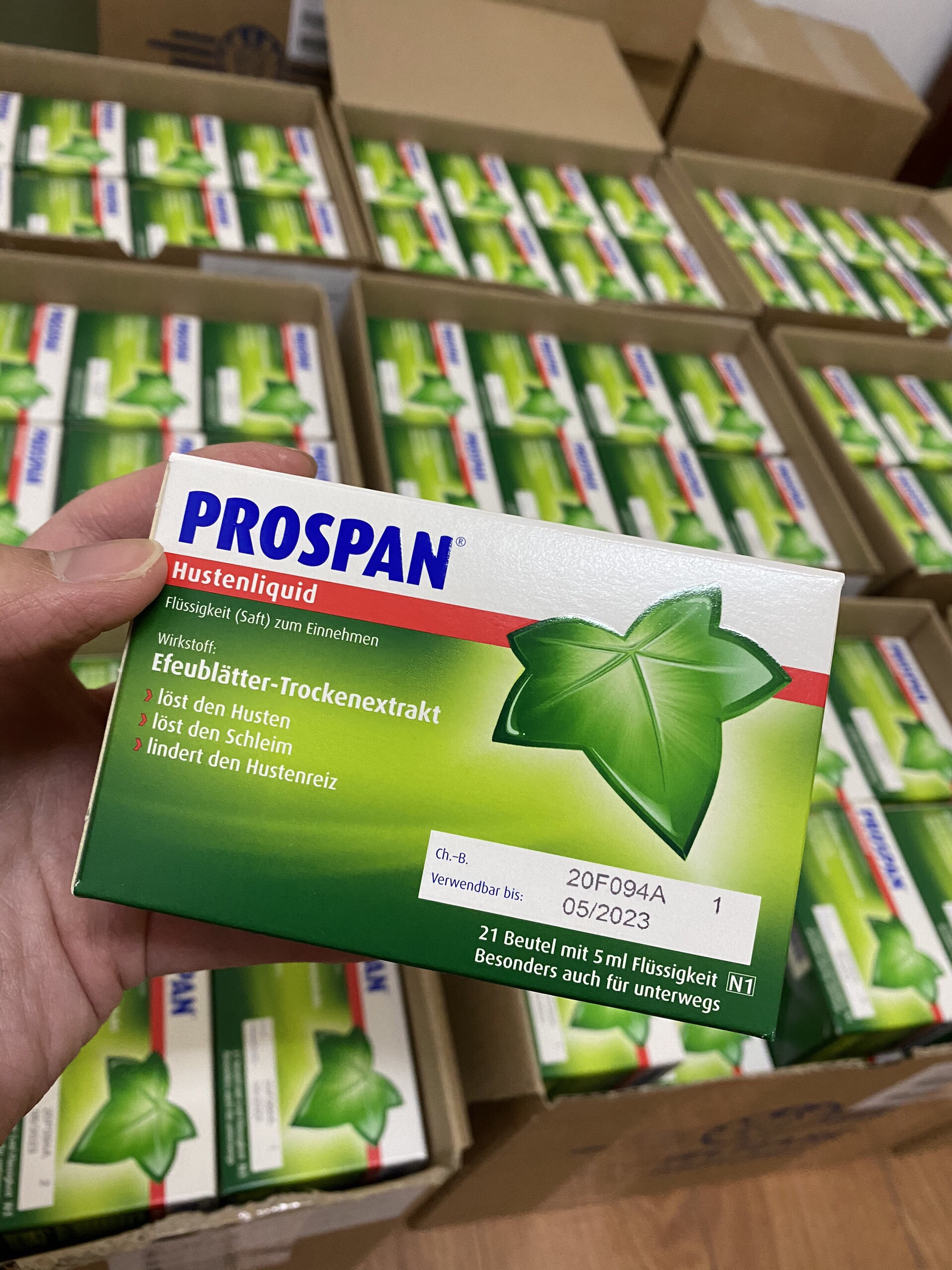 [ NỘI ĐỊA ĐỨC ] Siro ho Prospan dạng gói (21x5ml)