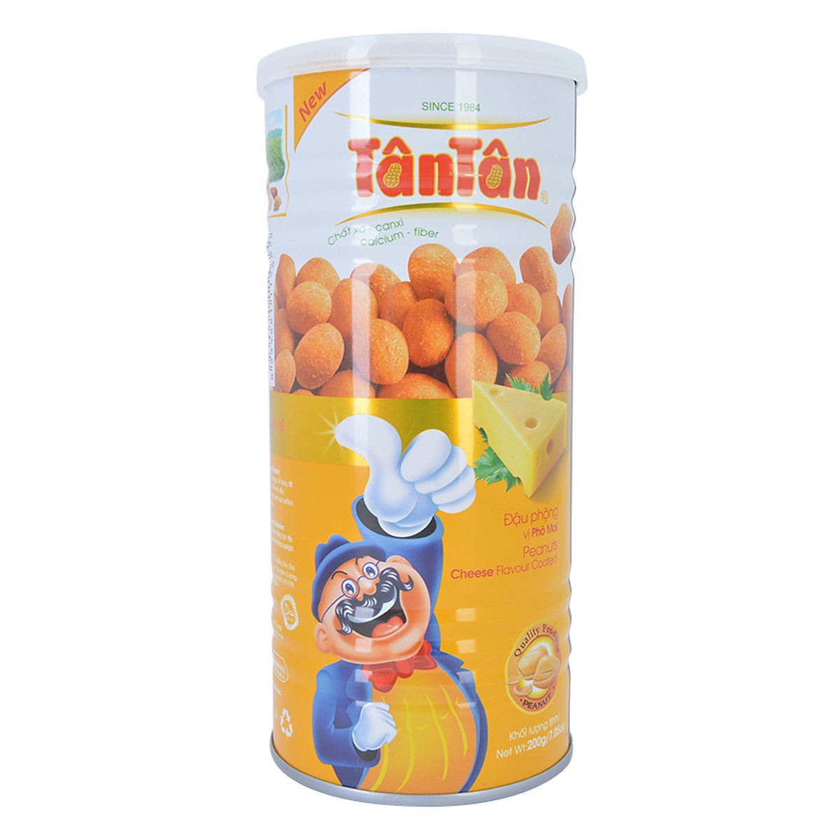 Combo 4 lon Đậu phộng vị Phô Mai Tân Tân 200g