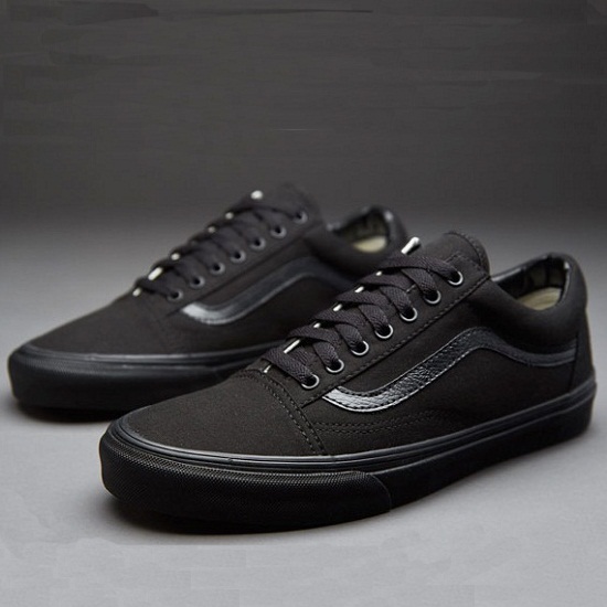 [HCM]Giày Sneaker Cổ Thấp Vs Nam Màu Full Đen