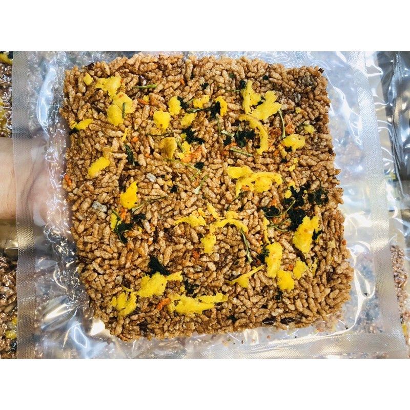 Cơm cháy gạo lứt rong biển trứng muối - ăn vặt giảm cân - ăn là ghiền - gói 100g