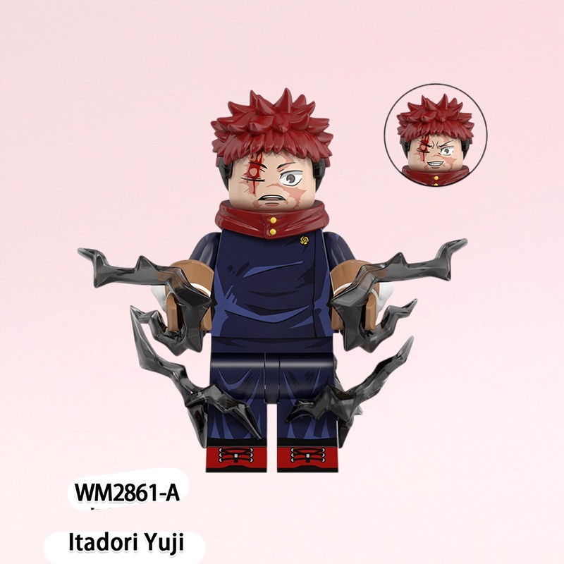 Minifigures Mẫu Nhân Vật Anime Chú Thuật Hồi Chiến Itadori Yuji WM2861-A Đồ Chơi Lắp Ráp Mô Hình Hoạt Hình