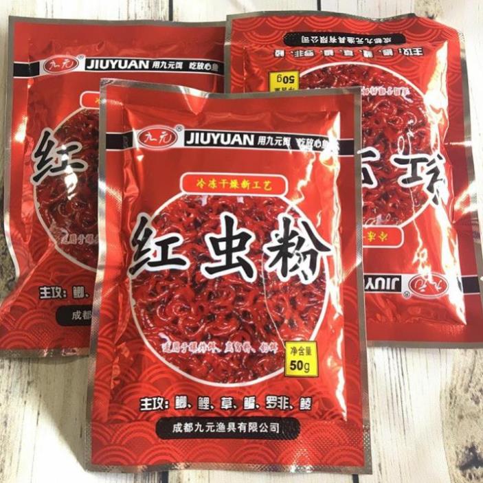 COMBO 3 GÓI BỘT TRÙNG ĐỎ-BỘT TRÙN CHỈ TRỘN MỒI CÂU CÁ
