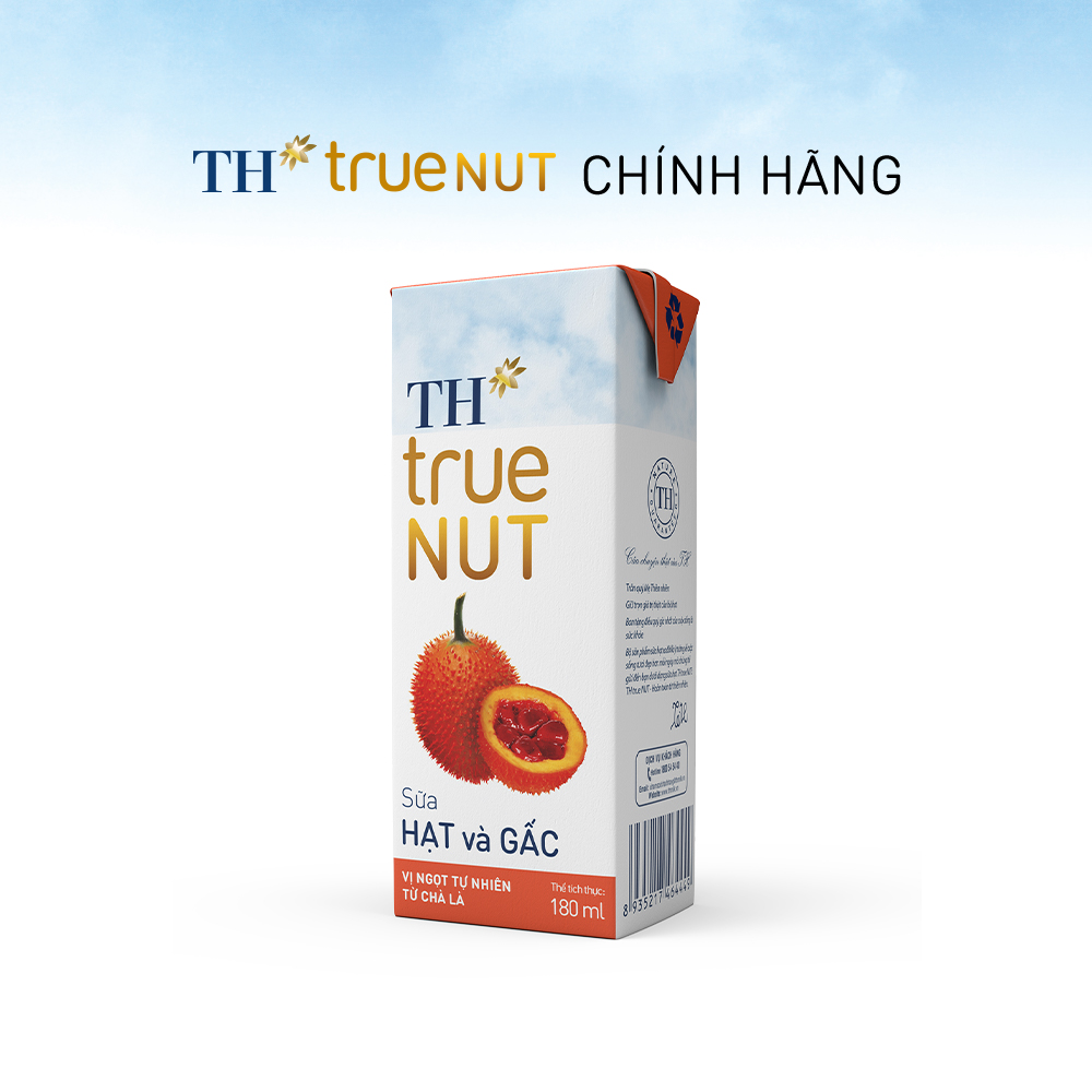 Thùng 48 hộp sữa hạt và gấc TH true NUT 180 ml (180 ml x 48)