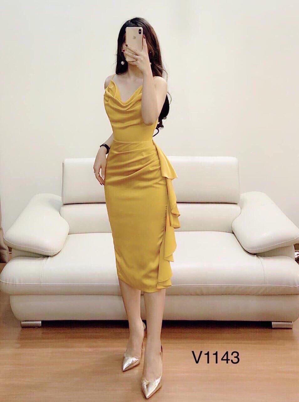 Đầm Xếp Ly Cổ Đổ Belle Fashion