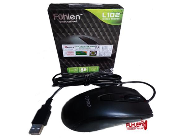(HCM) Chuột máy tính có dây fulhen L102 - chuột kết nối cổng usb - bảo hành 6 tháng
