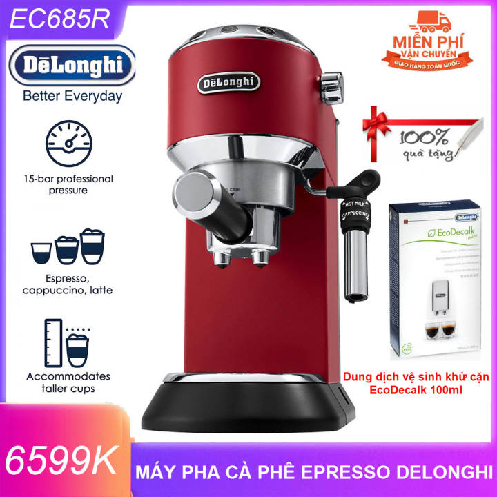 Cafe Zone 7 Máy pha cà phê Espresso Delonghi EC685 – Hàng nhập khẩu mới nguyên hộp 100% – BH 12 tháng kể từ ngày nhận hàng – Máy pha cafe Espresso Cappuccino -…