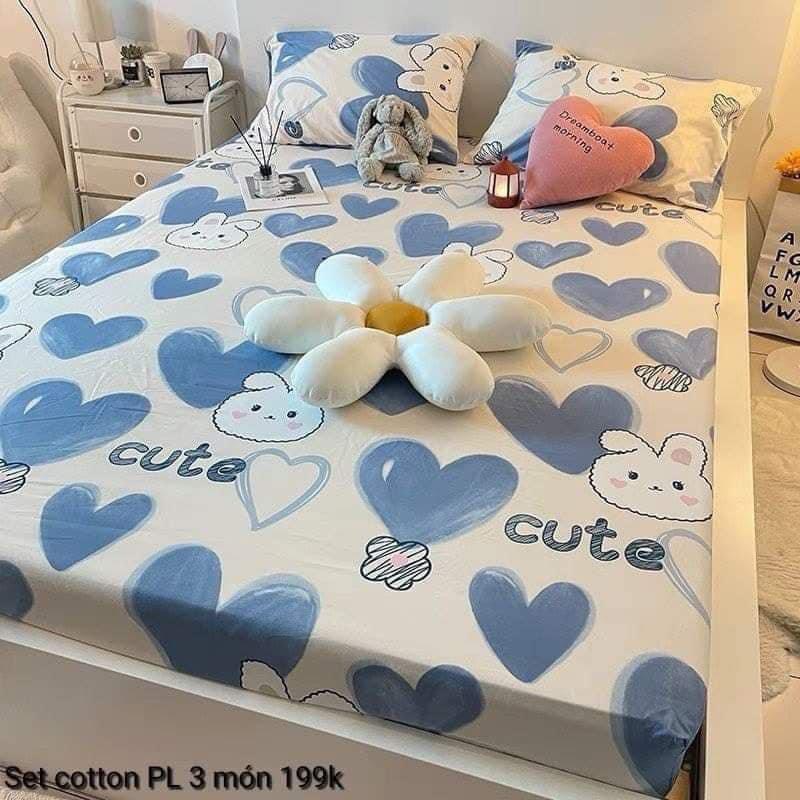 Bộ Ga Gối Cotton Poly NVC Bedding - Nhiều Mẫu Lựa Chọn ( 1 Ga + 2 Vỏ Gối )