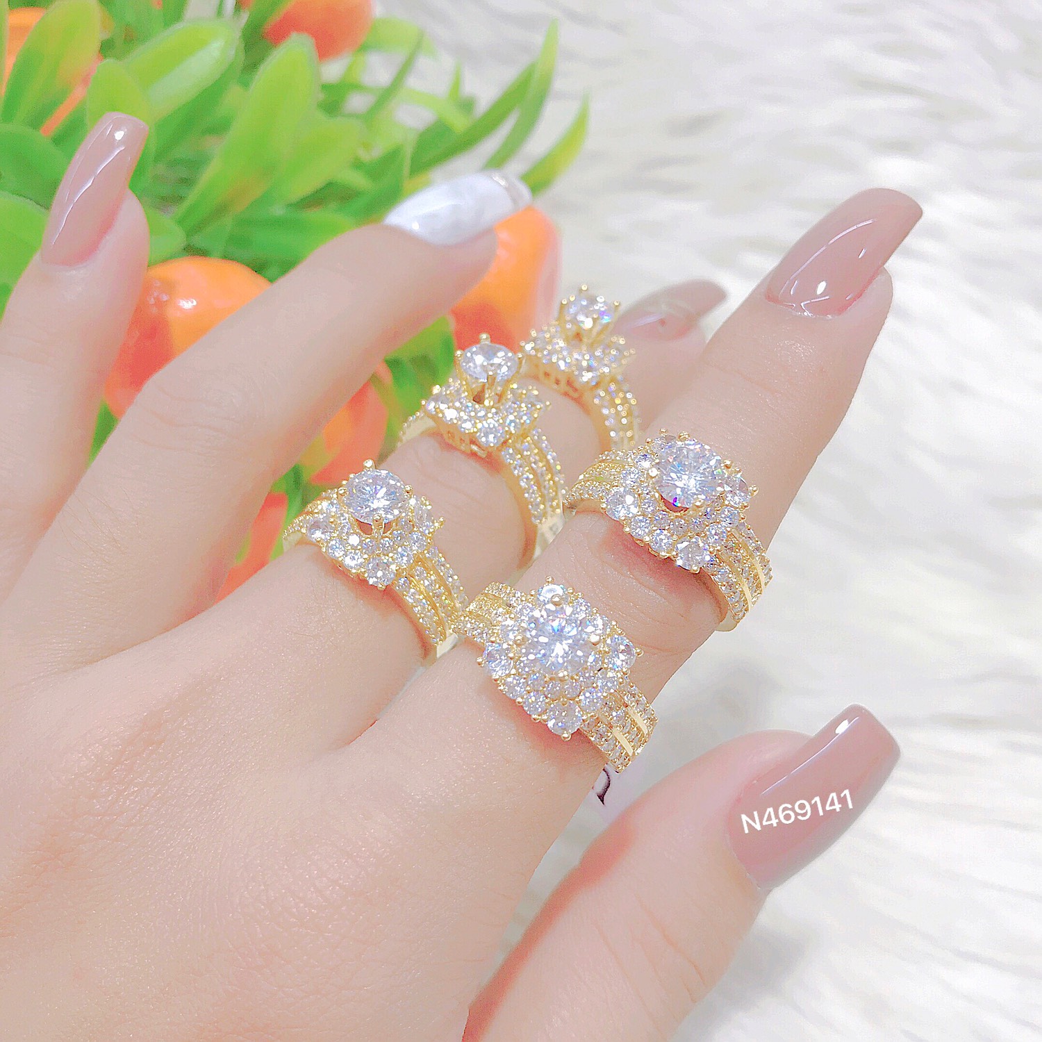 Nhẫn nữ đẹp vàng 18K - N1705175 JURI SHOP - Chất Liệu Lõi Bạc, Bên Ngoài Mạ 3 Lớp Vàng, Bạc - Cam Kết Không Đen