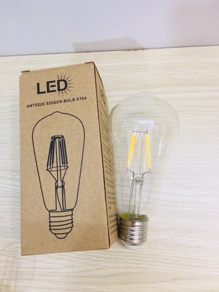 Bóng đèn Vintage Edison ST64 4W E27 kiểu đèn LED sợi đốt cổ điển