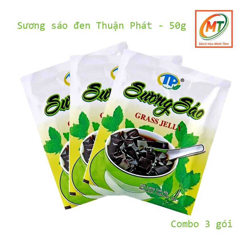 Bột Sương Sáo Đen Thuận Phát Chính Hãng 50g (Combo 3 gói)
