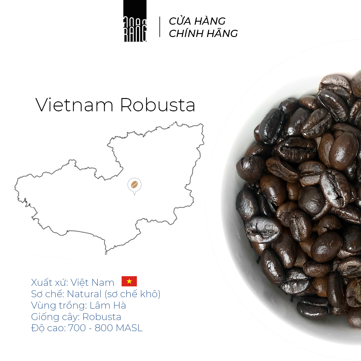 [500gr] Cà Phê Rang Xay Nguyên Chất Robusta - Pha Espresso, Pha Phin, Vị Socola Đen, Đậm Đà rang rang coffee 500gr