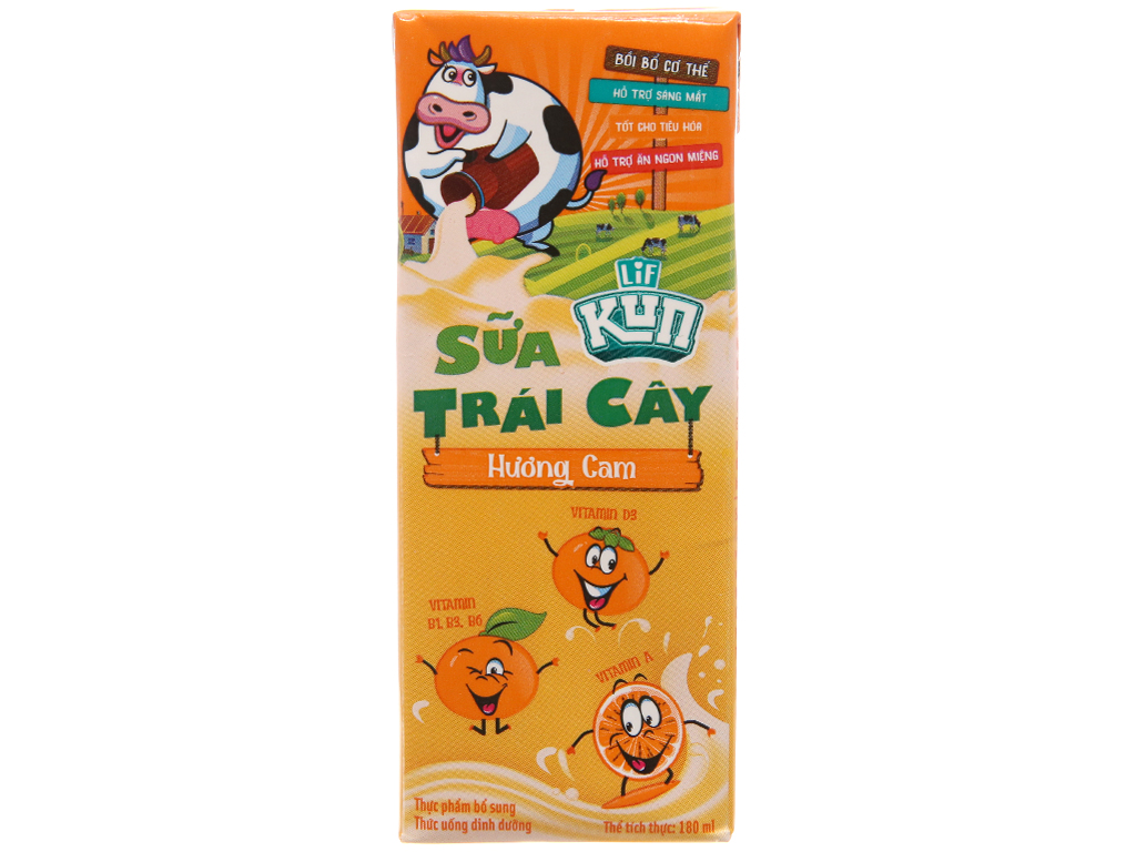 Thùng 48 hộp 110ml Sữa trái cây KUN CAM